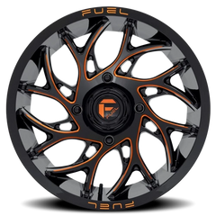 Fuel Runner UTV D780 18x7 +13 4x137mm 110.2mm Gloss Black Milled Orange