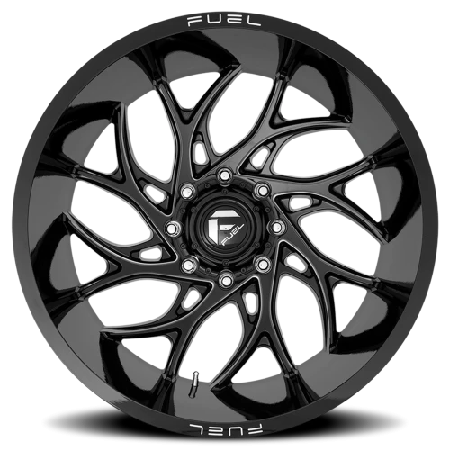 Fuel Runner D741 24x12 -44 5x127mm 71.5mm Gloss Black Milled