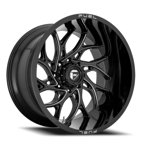 Fuel Runner D741 22x12 -44 6x139.7mm 106.1mm Gloss Black Milled