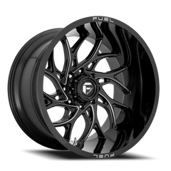 Fuel Runner D741 24x14 -75 8x165.1mm 125.2mm Gloss Black Milled