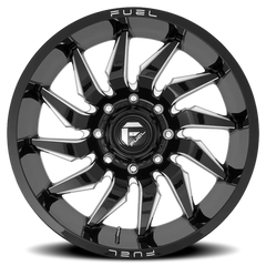 Fuel Saber D744 22x12 -44 5x150mm 110.2mm Gloss Black Milled