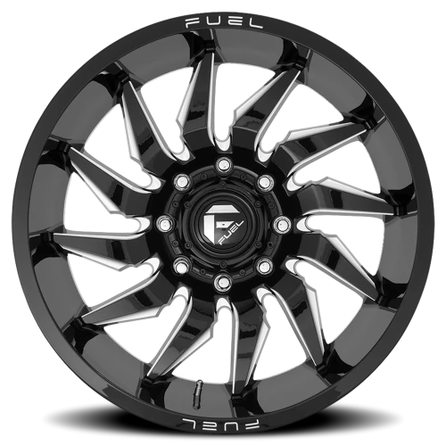 Fuel Saber D744 22x12 -44 6x135mm 87.1mm Gloss Black Milled