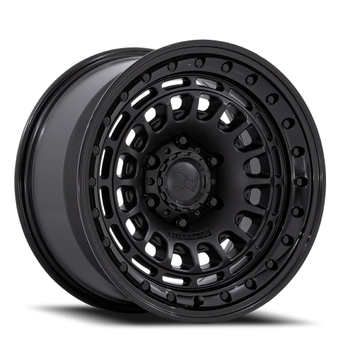 Black Rhino Sahara MB 17x9 +0 6x139.7mm 106.1mm Matte Black Gloss Black Lip