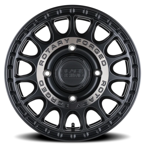 Black Rhino Sandstorm UTV SGB 15x7 +51 4x136mm 106mm Semi Gloss Black Machined Tint Ring