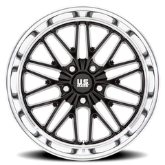 US Mags Santa Cruz U138 20x10 +6 5x120.65mm 72.56mm Gloss Black Diamond Cut Lip