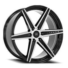 Lexani Wheels Savage 6 Spoke 683 MB 22x10 +20 6x139.7mm 78.1mm Gloss Black Machined