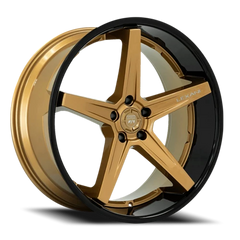 Lexani Wheels Savage 684 BZBL 22x10.5 +35 5x127mm 74.1mm Satin Bronze Gloss Black Lip