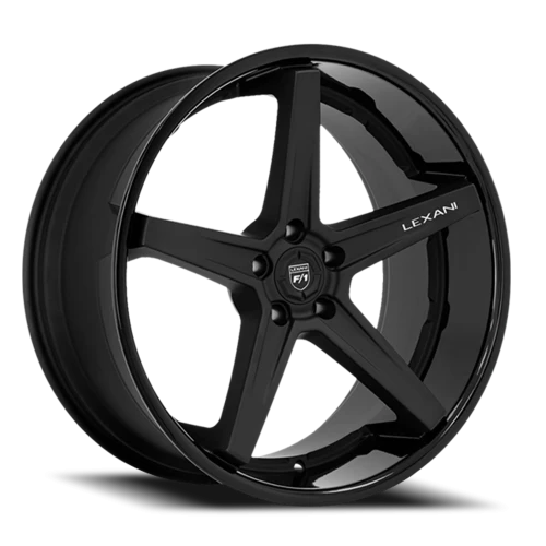 Lexani Wheels Savage 684 SBGB 19x9.5 +40 5x114.3mm 74.1mm Satin Black Gloss Black Lip