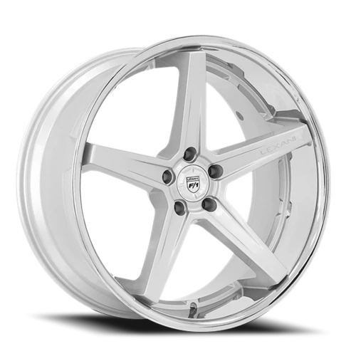 Lexani Wheels Savage 684 SLSS 22x10.5 +35 5x127mm 74.1mm Silver Stainless Steel Lip