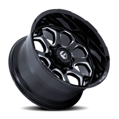 Fuel Scepter FC862 BE 20x9 +1 6x139.7mm 106.1mm Gloss Black Milled