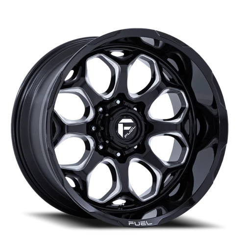 Fuel Scepter FC862 BE 20x10 -18 8x165.1mm 125.1mm Gloss Black Milled
