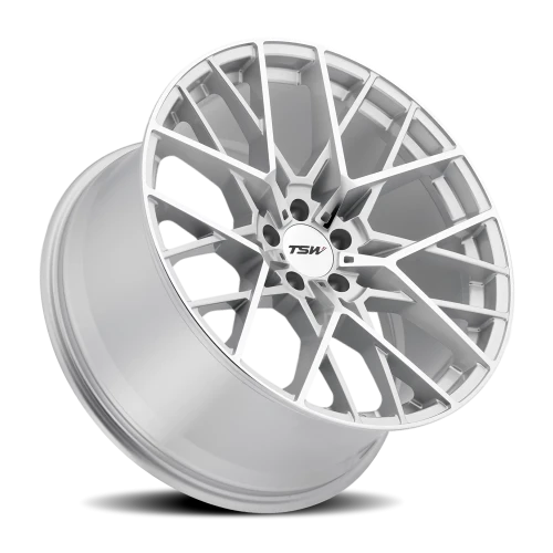TSW Sebring SL 19x8.5 +35 5x100mm 72.1mm Silver Mirror Cut Face