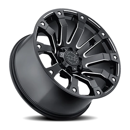 Black Rhino Selkirk 17x9 -12 5x127mm 78.1mm Gloss Black Milled
