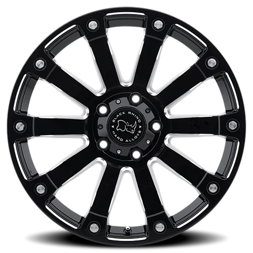 Black Rhino Selkirk 17x9 -12 5x127mm 78.1mm Gloss Black Milled