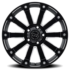 Black Rhino Selkirk 17x9 -12 5x127mm 78.1mm Gloss Black Milled