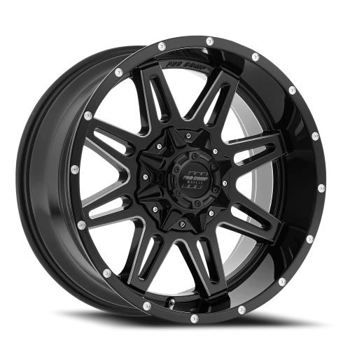 Pro Comp Series 42 Blockade 20x9.5 -6 6x135mm 108mm Gloss Black Milled