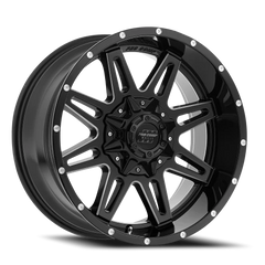 Pro Comp Series 42 Blockade 20x9.5 -6 5x139.7mm 110mm Gloss Black Milled