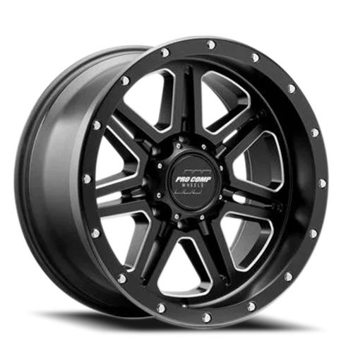 Pro Comp Series 62 Apex 17x9 -6 5x127mm 72mm Satin Black Milled