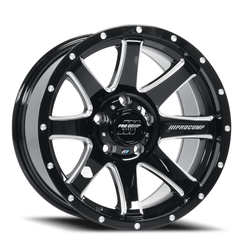 Pro Comp Series 76 Patriot GB-M 17x9 -6 5x127mm Gloss Black Milled