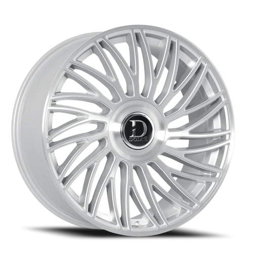 Dolce Luxury Sesto GSBF 22x9.5 +35 6x139.7mm 66.6mm Gloss Silver Brushed Face