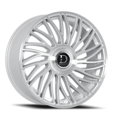 Dolce Luxury Sesto GSBF 22x9.5 +18 6x139.7mm 66.6mm Gloss Silver Brushed Face
