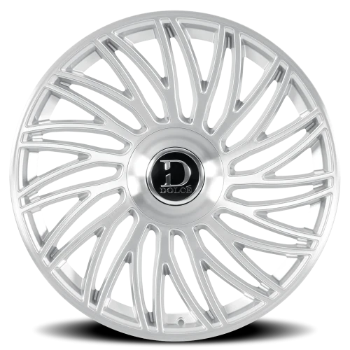 Dolce Luxury Sesto GSBF 22x9.5 +18 6x139.7mm 66.6mm Gloss Silver Brushed Face