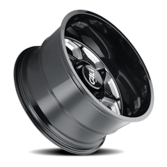 Cali Offroad Sevenfold 9111 GB 20x12 -51 6x135mm 87.1mm Gloss Black Milled Spokes