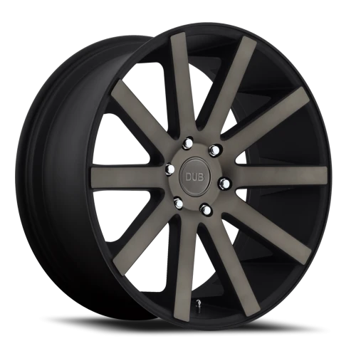DUB Shot Calla S121 22x9.5 +25 5x139.7mm 78.1mm Matte Black Double Dark Tint