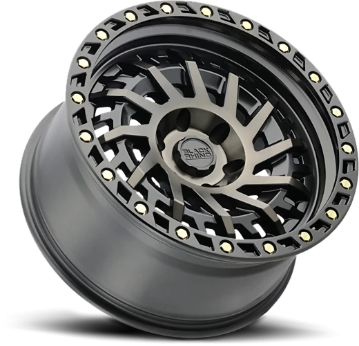 Black Rhino Shredder BK 17x9 -12 6x139.7mm 112.1mm Matte Black Machined Dark Tint