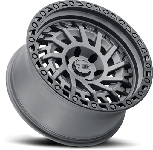 Black Rhino Shredder GY 17x9 +0 6x139.7mm 112.1mm Matte Gunmetal Black Lip Edge