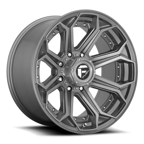 Fuel Siege D705 20x10 -18 8x170mm 125.1mm Brushed Gunmetal Tinted Clear