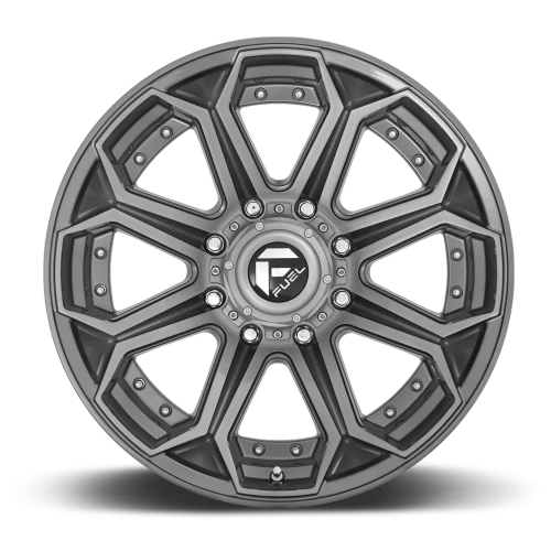 Fuel Siege D705 20x10 -18 8x170mm 125.1mm Brushed Gunmetal Tinted Clear