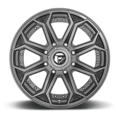 Fuel Siege D705 20x10 -18 8x170mm 125.1mm Brushed Gunmetal Tinted Clear