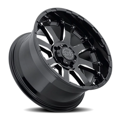 Black Rhino Sierra 17x9 -12 5x127mm 78mm Gloss Black Milled Spokes
