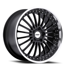 TSW Silverstone GB 19x8 +45 5x112mm 72.1mm Gloss Black Mirror Cut Lip