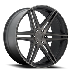 DUB Skillz S123 24x10 +30 6x139.7mm 78.1mm Black Machined-Dark Tint