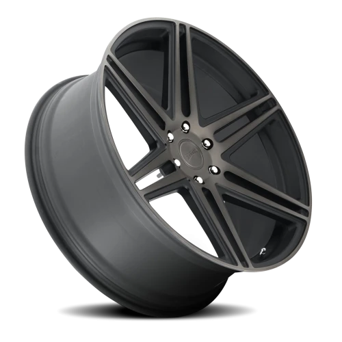 DUB Skillz S123 24x10 +30 6x139.7mm 78.1mm Black Machined-Dark Tint