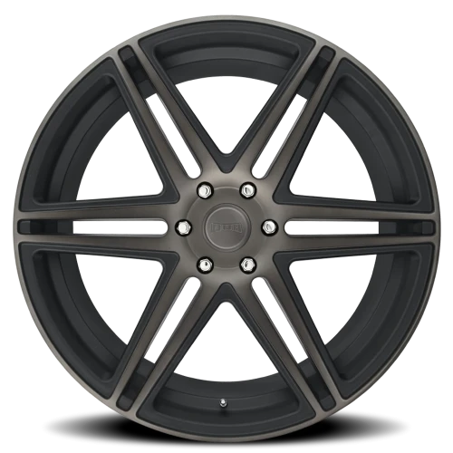 DUB Skillz S123 22x9.5 +30 6x135mm 87.1mm Black Machined-Dark Tint