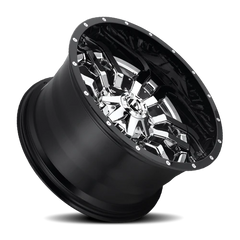 Fuel Sledge D270 22x10 -13 6x135mm 106.1mm Chrome  Gloss Black Lip