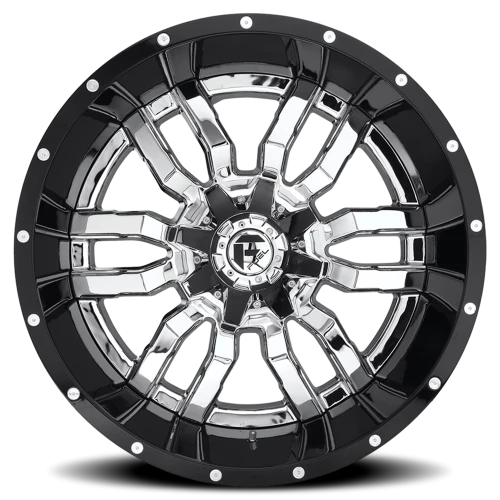 Fuel Sledge D270 20x10 -18 6x135mm 106.3mm Chrome  Gloss Black Lip