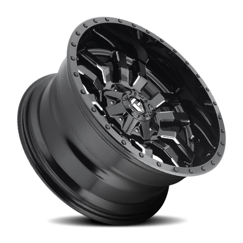 Fuel Sledge D595 24x14 -75 5x127mm 87.1mm Gloss Black Milled