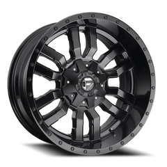 Fuel Sledge D596 17x9 -12 5x139.7mm 110.1mm Matte Black Gloss Black Lip