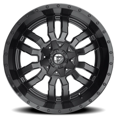 Fuel Sledge D596 17x9 +1 6x135mm 106.3mm Matte Black Gloss Black Lip