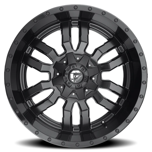 Fuel Sledge D596 18x8 +35 5x120mm 65.3mm Matte Black Gloss Black Lip