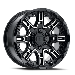 Level 8 Slingshot GBM 20x11.5 -44 6x135mm 87.1mm Gloss Black Machined Face