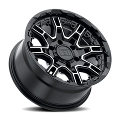 Level 8 Slingshot GBM 16x8.5 -10 6x135mm 87.1mm Gloss Black Machined Face
