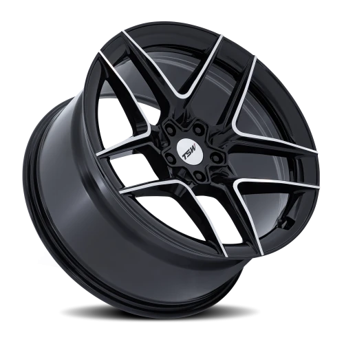 TSW Slipstream BD 19x10.5 +25 5x114.3mm 72.56mm Gloss Black Machined Face