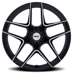 TSW Slipstream BD 19x9.5 +40 5x114.3mm 72.56mm Gloss Black Machined Face