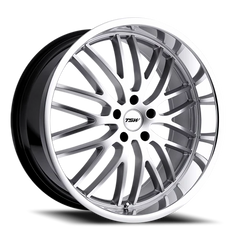 TSW Snetterton SL 17x8 +35 5x120mm 76.1mm Hyper Silver Mirror Cut Lip