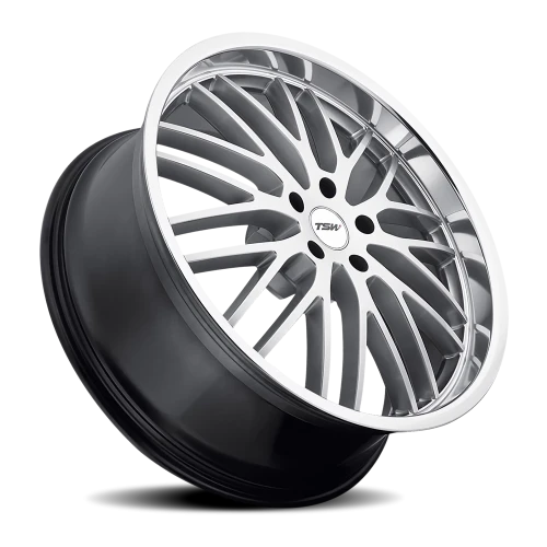 TSW Snetterton SL 18x8 +20 5x120mm 76.1mm Hyper Silver Mirror Cut Lip